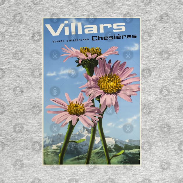 Villars - Chesières,Switzerland,Travel Poster by BokeeLee